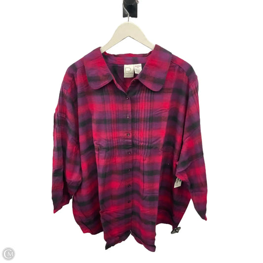 Top Short Sleeve By Roamans In Purple, Size: 3x