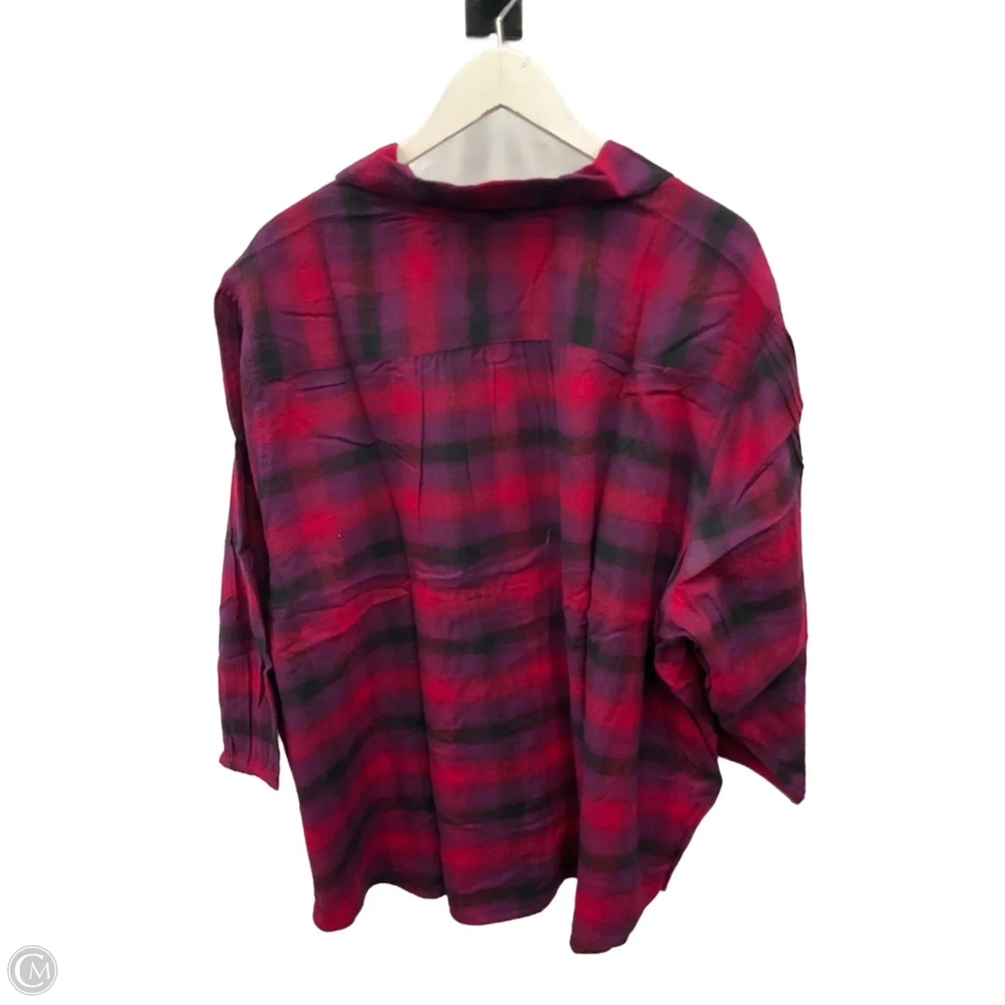 Top Short Sleeve By Roamans In Purple, Size: 3x