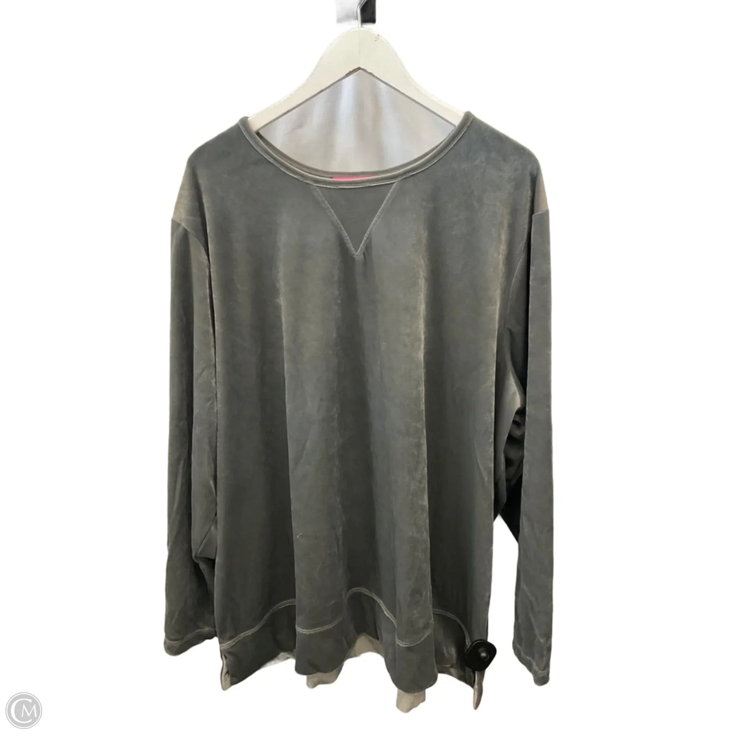 Top Long Sleeve By Woman Within In Grey, Size: 3x