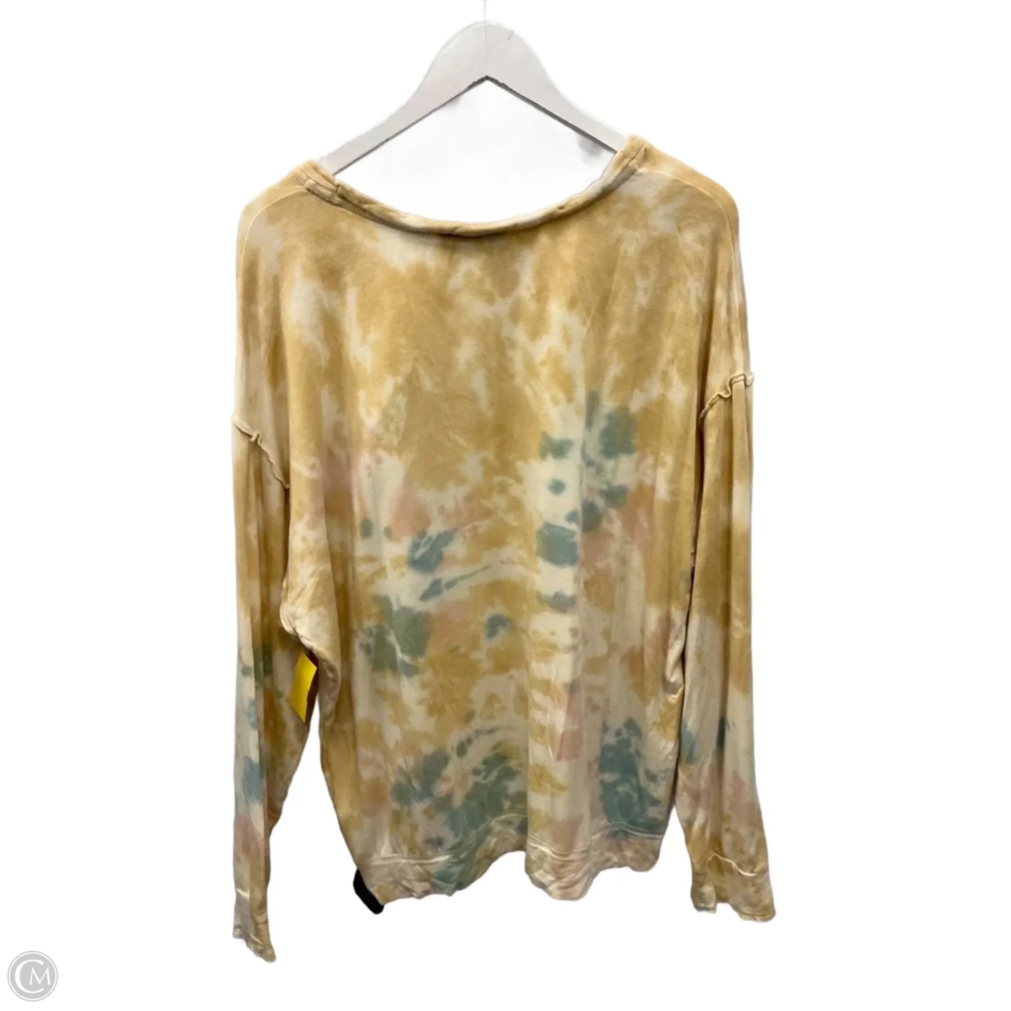 Top Long Sleeve By Knox Rose In Yellow, Size: L