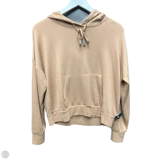 Sweatshirt Hoodie By Workshop In Tan, Size: S
