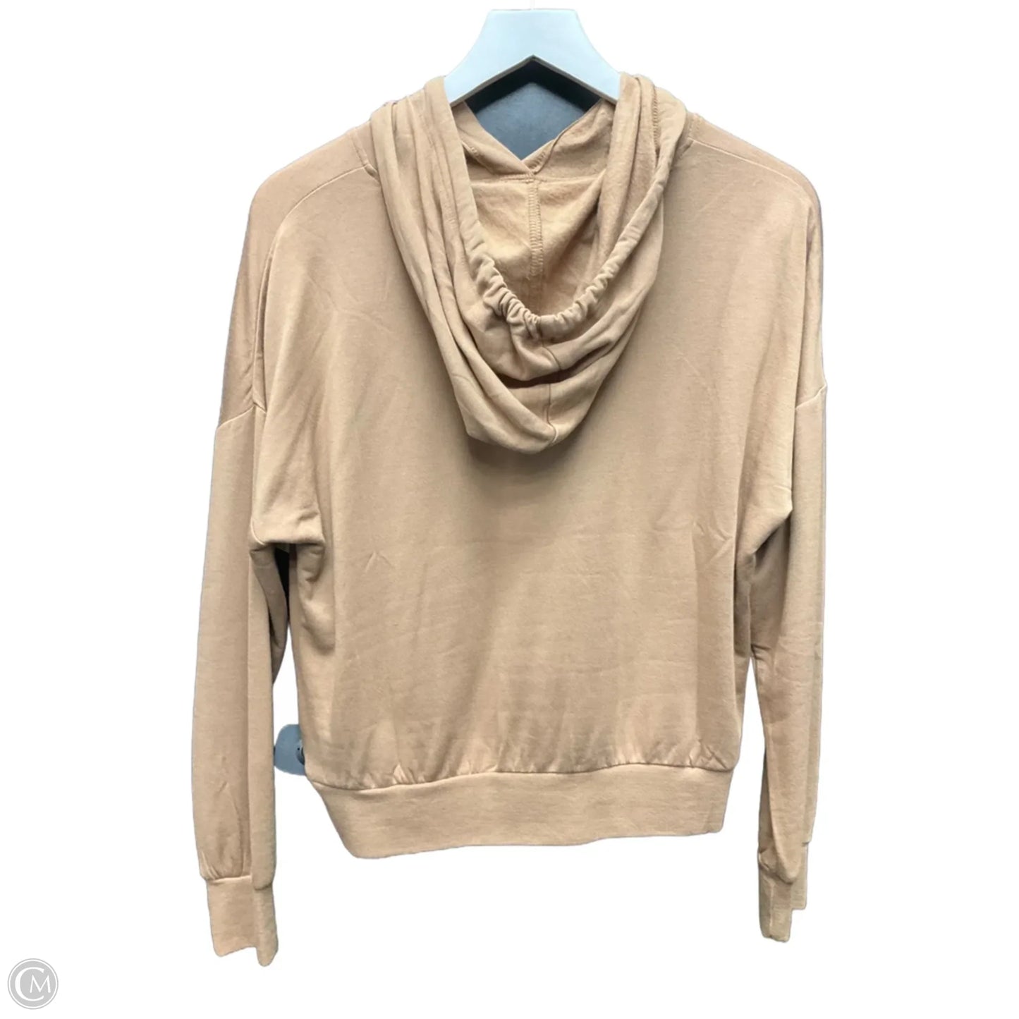 Sweatshirt Hoodie By Workshop In Tan, Size: S