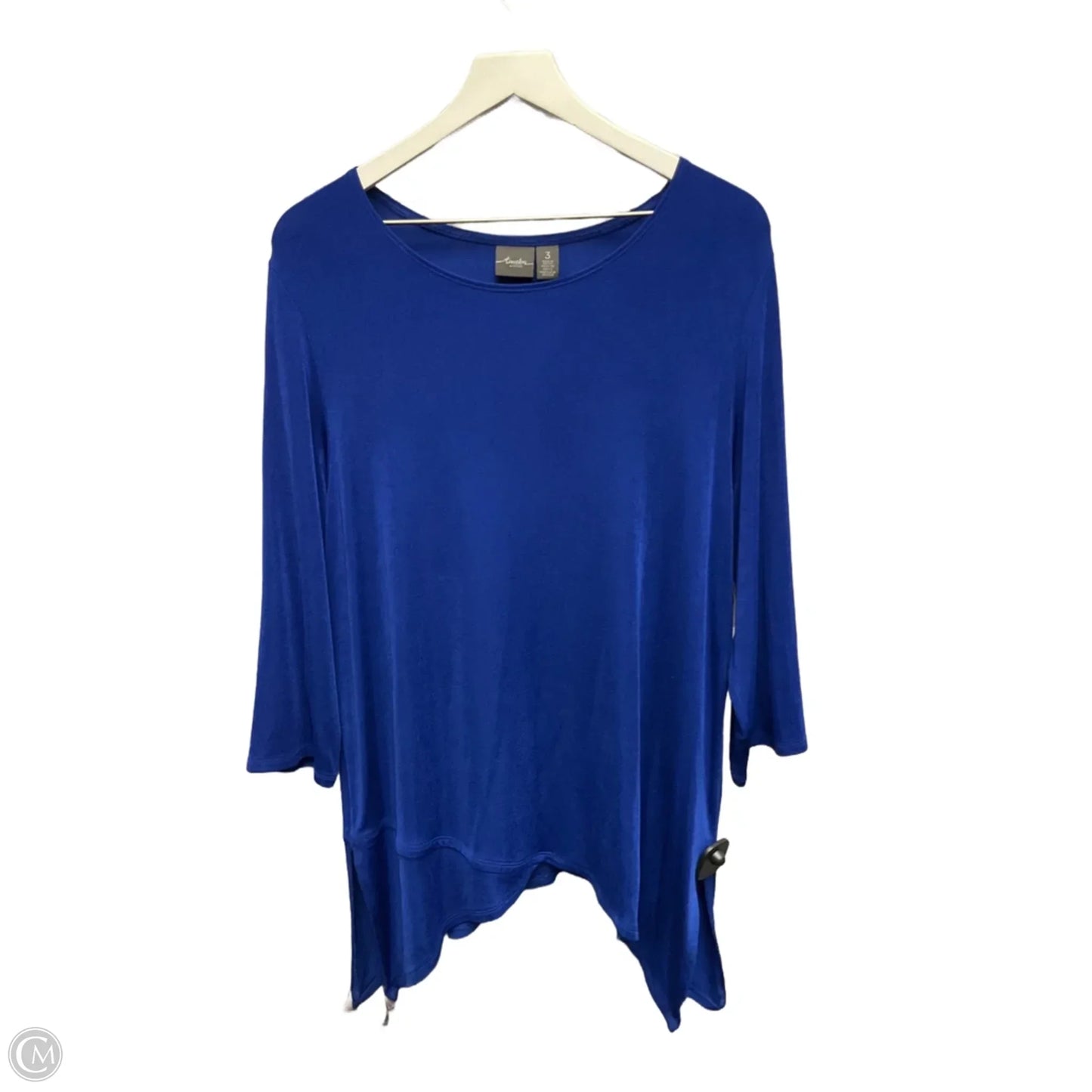 Tunic 3/4 Sleeve By Chicos In Blue, Size: Xl