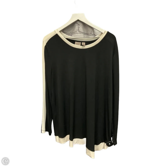 Tunic Long Sleeve By Chicos In Black, Size: Xl