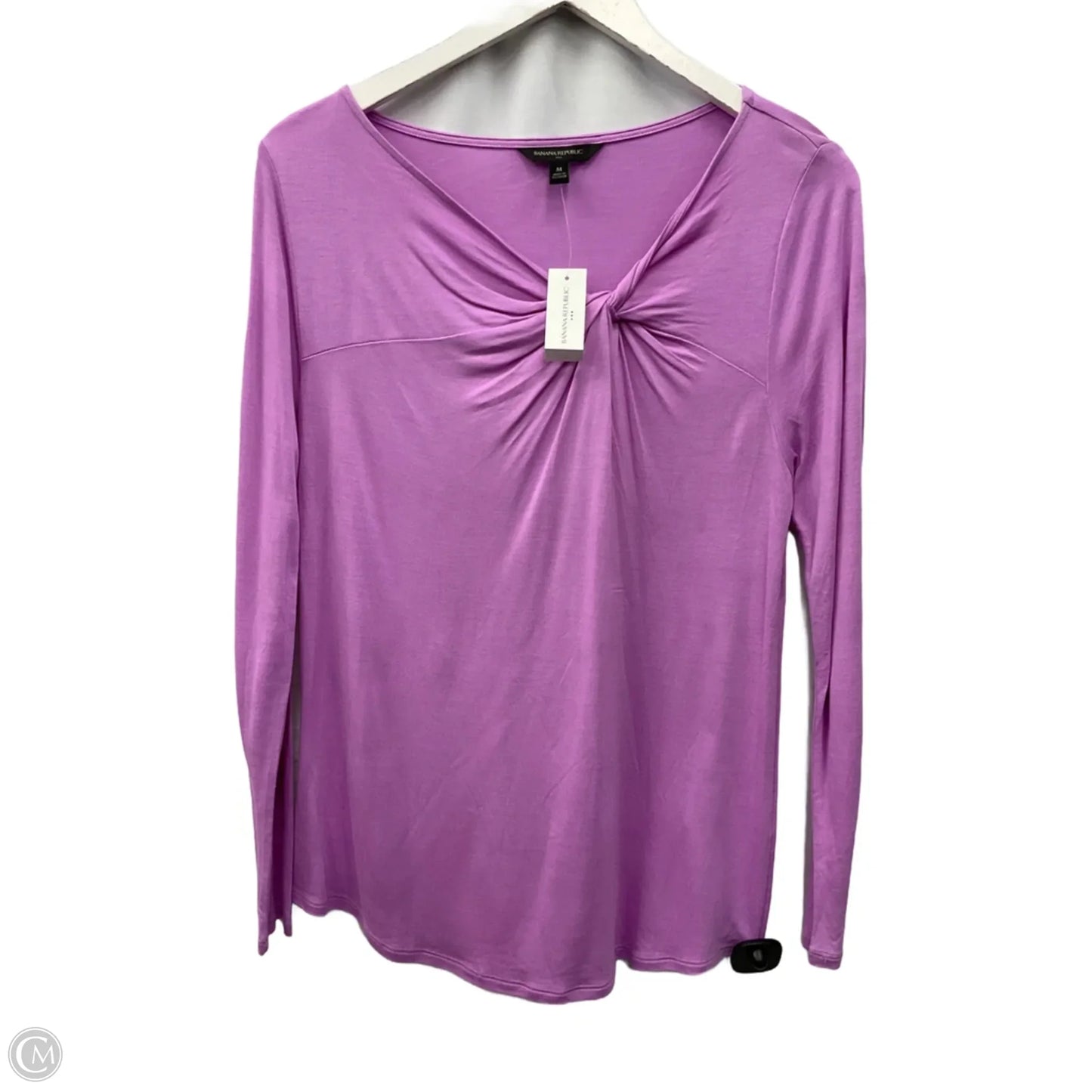 Top Long Sleeve By Banana Republic In Purple, Size: M