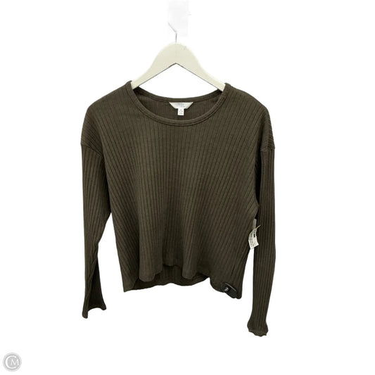 Top Long Sleeve By Time And Tru In Brown, Size: M