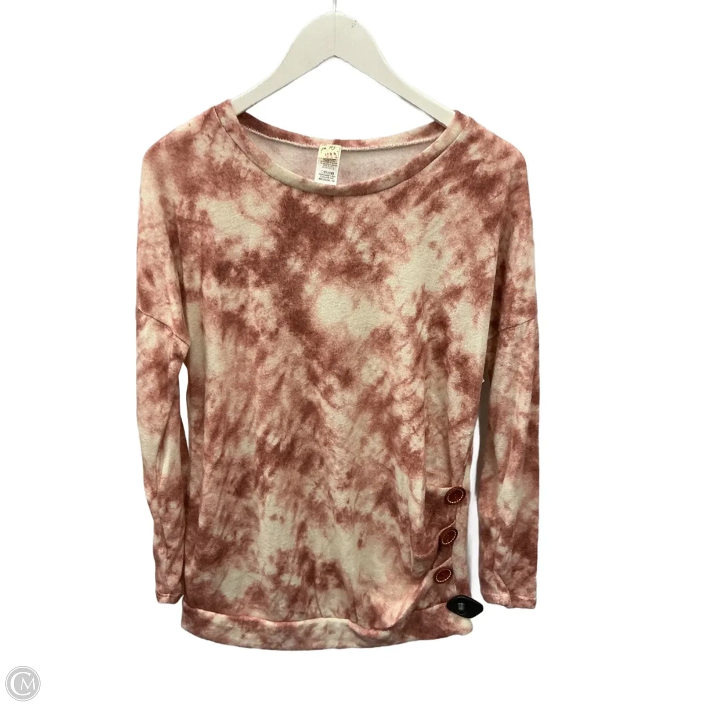 Top Long Sleeve By 7th Ray In Mauve, Size: M