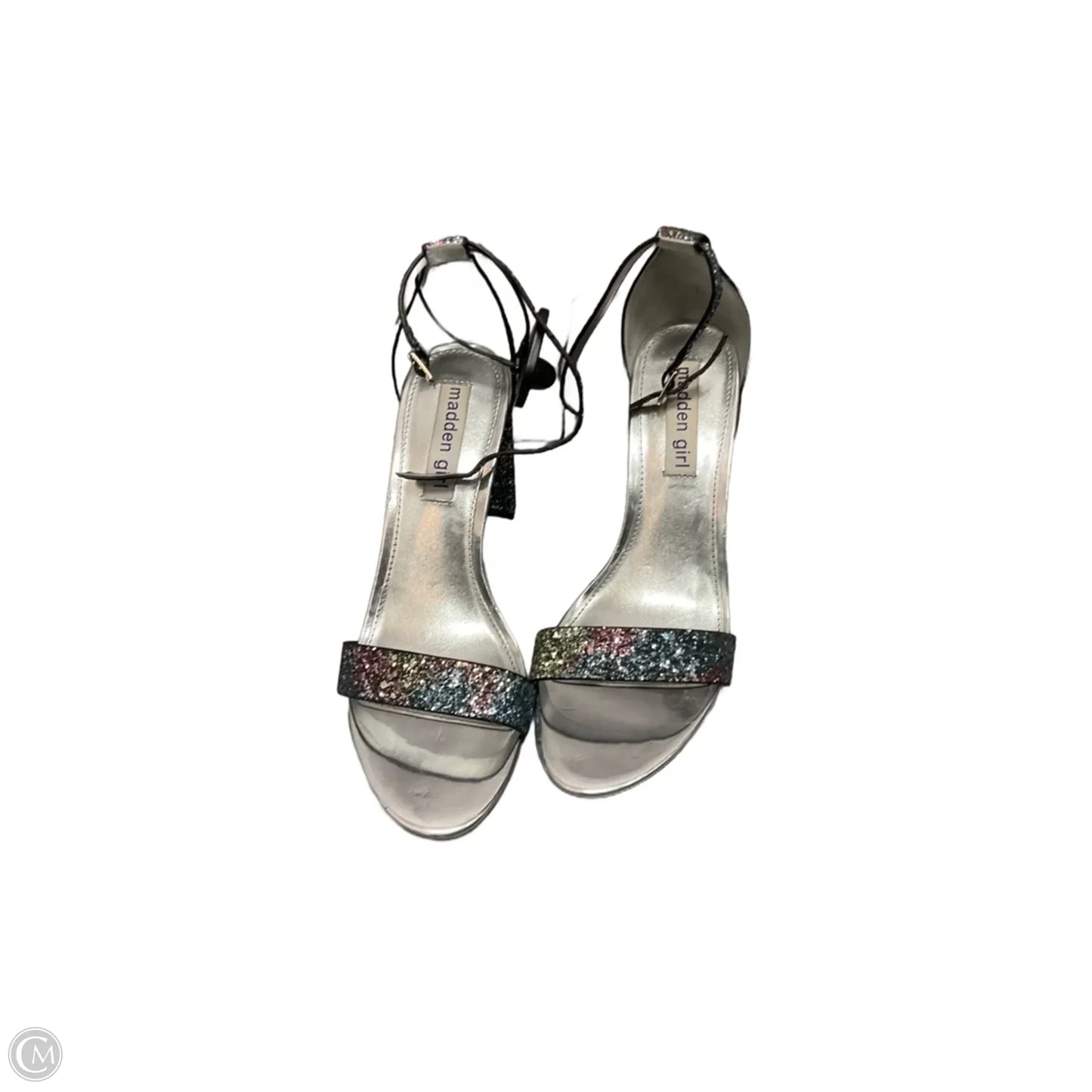Shoes Heels Block By Madden Girl In Silver, Size: 10
