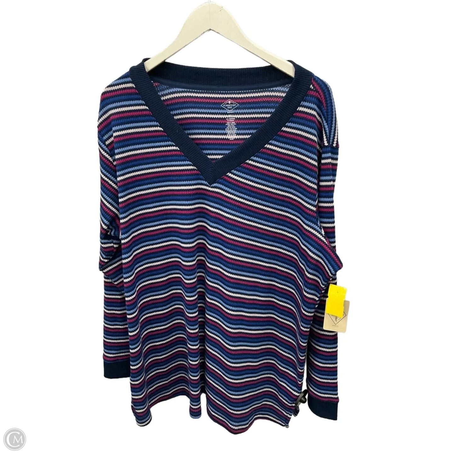 Top Long Sleeve By St Johns Bay In Blue & Purple, Size: 2x