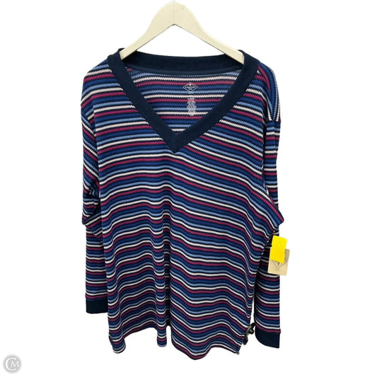 Top Long Sleeve By St Johns Bay In Blue & Purple, Size: 2x