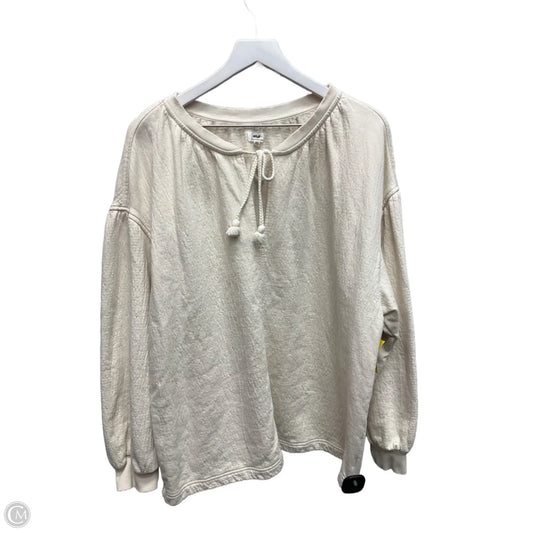 Top Long Sleeve By Aerie In Cream, Size: M
