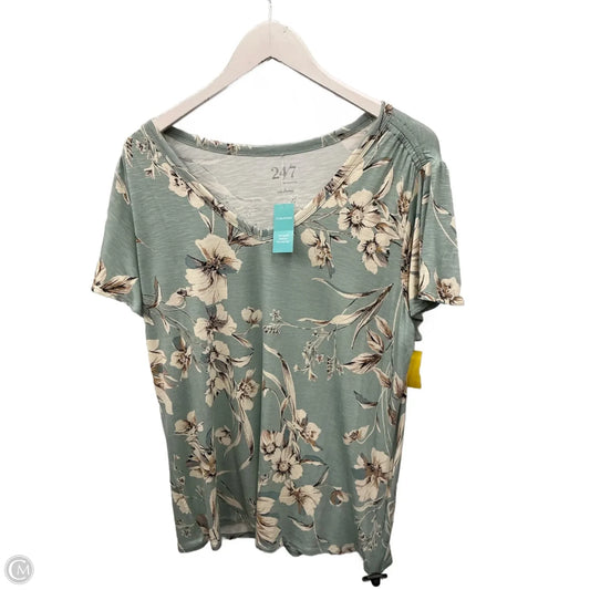 Top Short Sleeve By Maurices In Aqua, Size: L