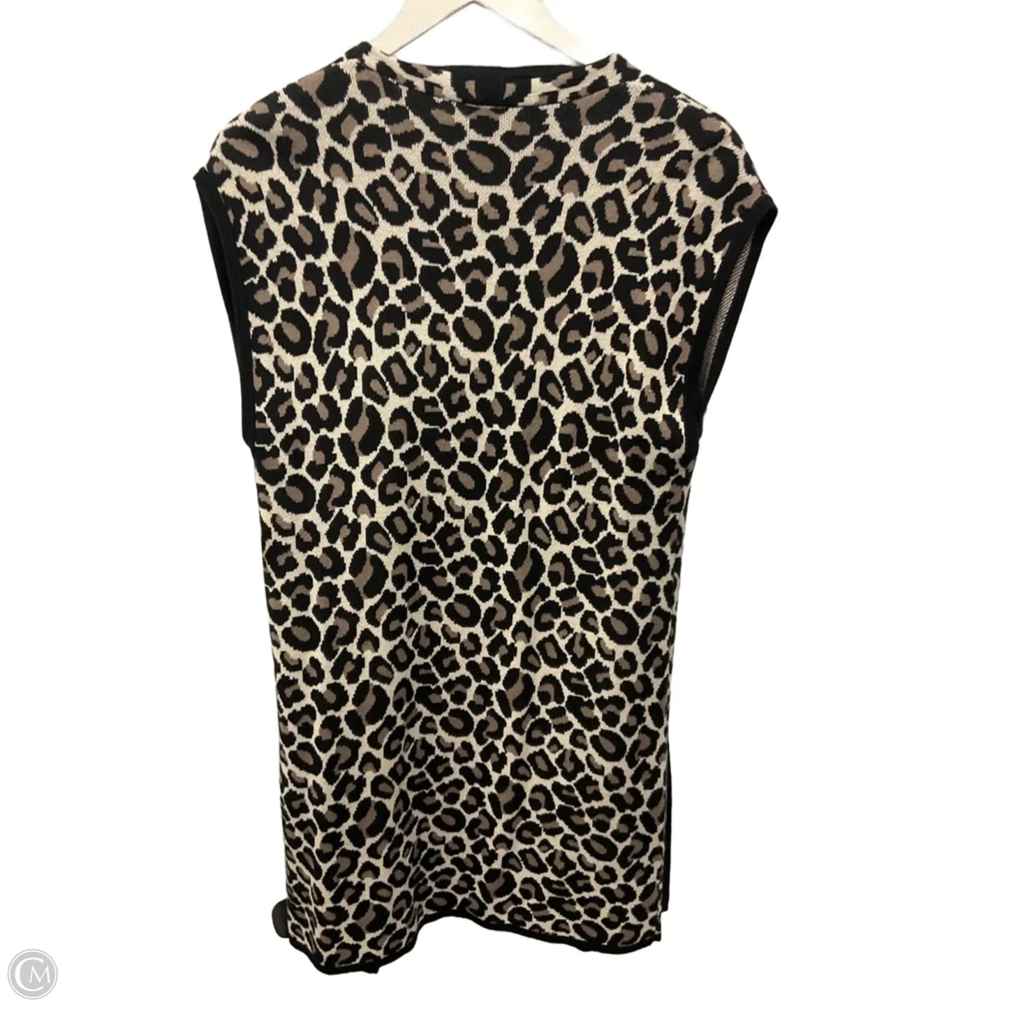 Vest Sweater By Chicos In Animal Print, Size: M