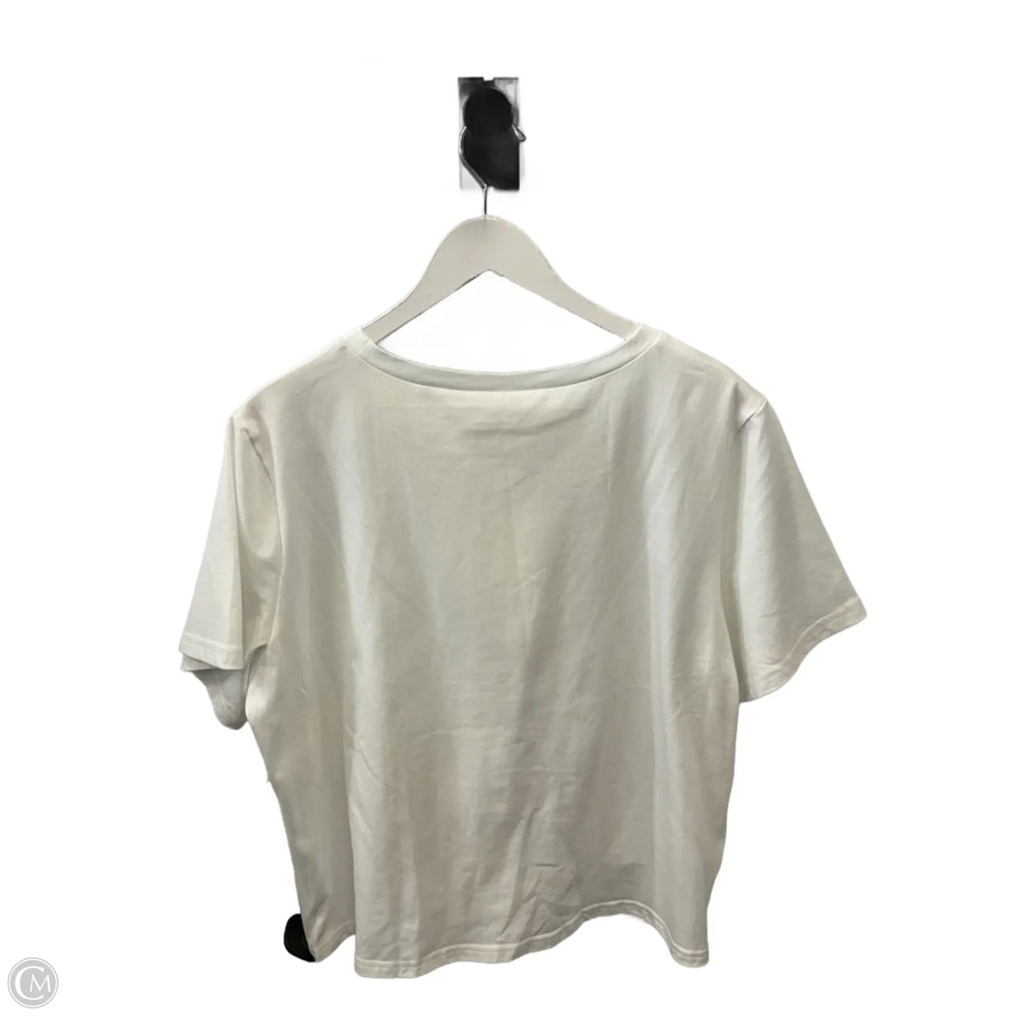 Top Short Sleeve By Clothes Mentor In White, Size: 2x