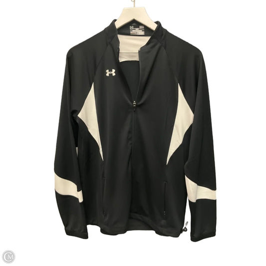 Athletic Jacket By Under Armour In Black & White, Size: L