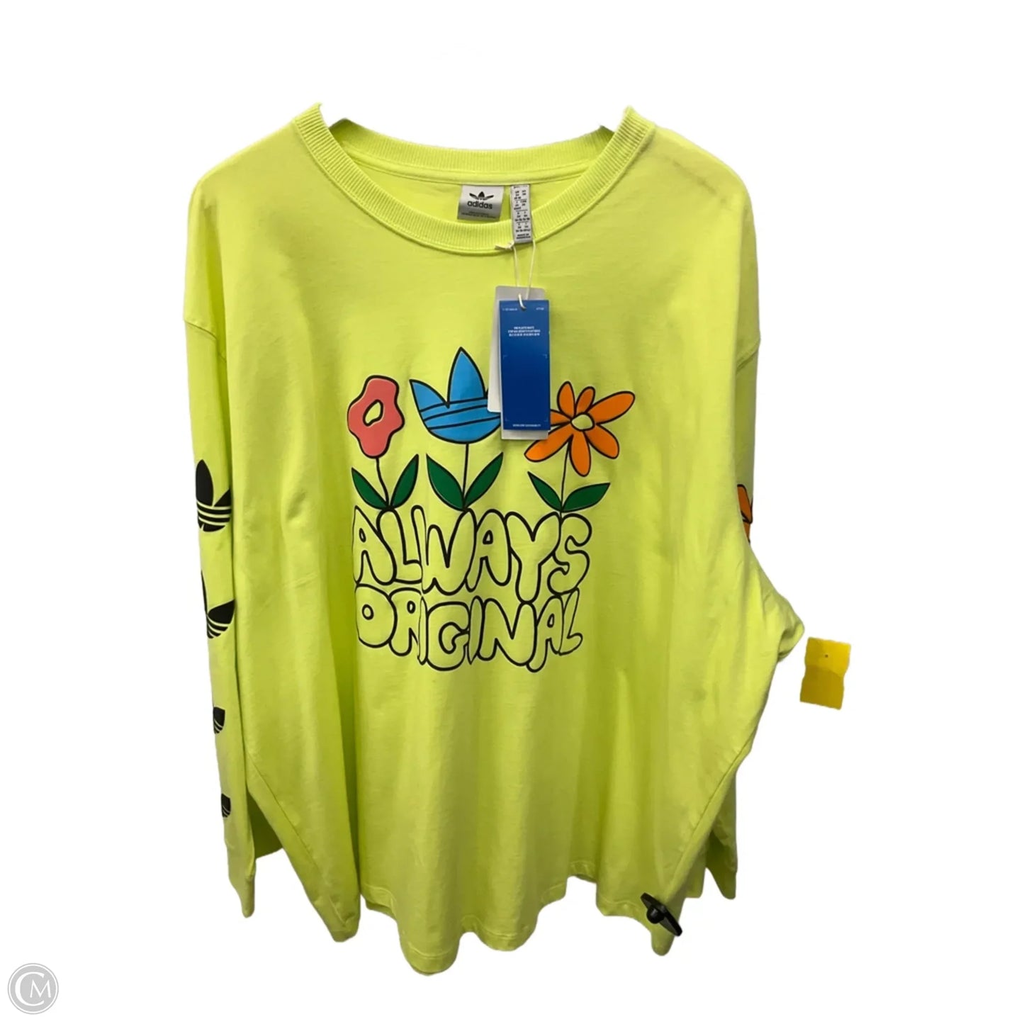 Top Long Sleeve By Adidas In Yellow, Size: 3x