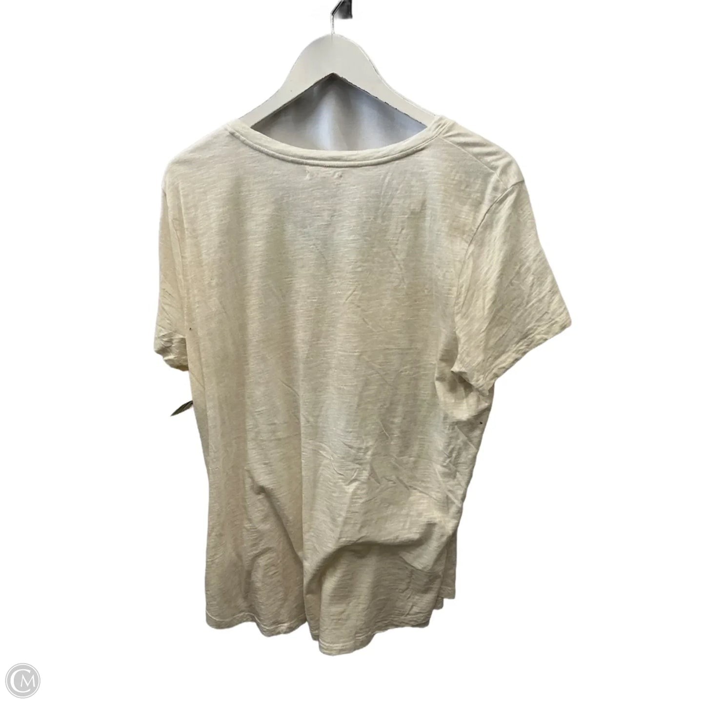Top Short Sleeve By Maurices In Cream, Size: Xl