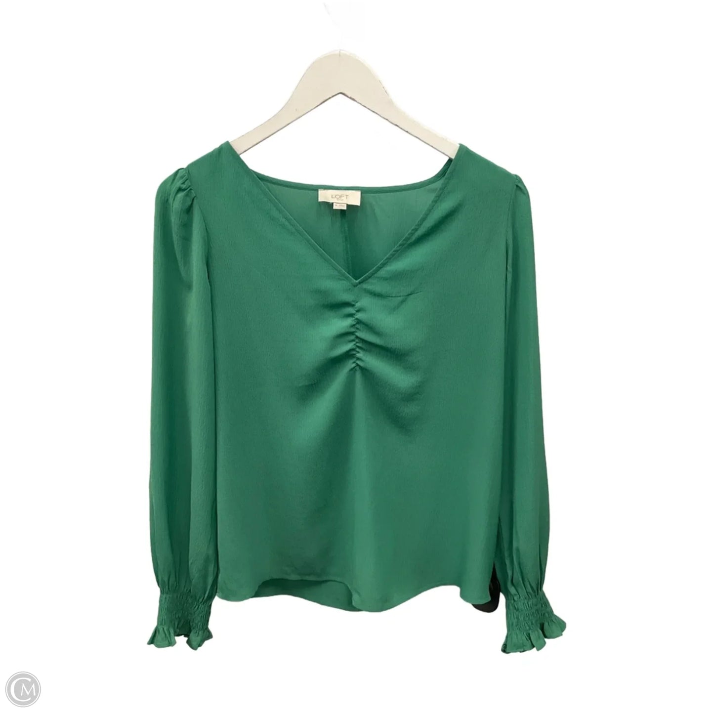 Top Long Sleeve By Loft In Green, Size: Xs