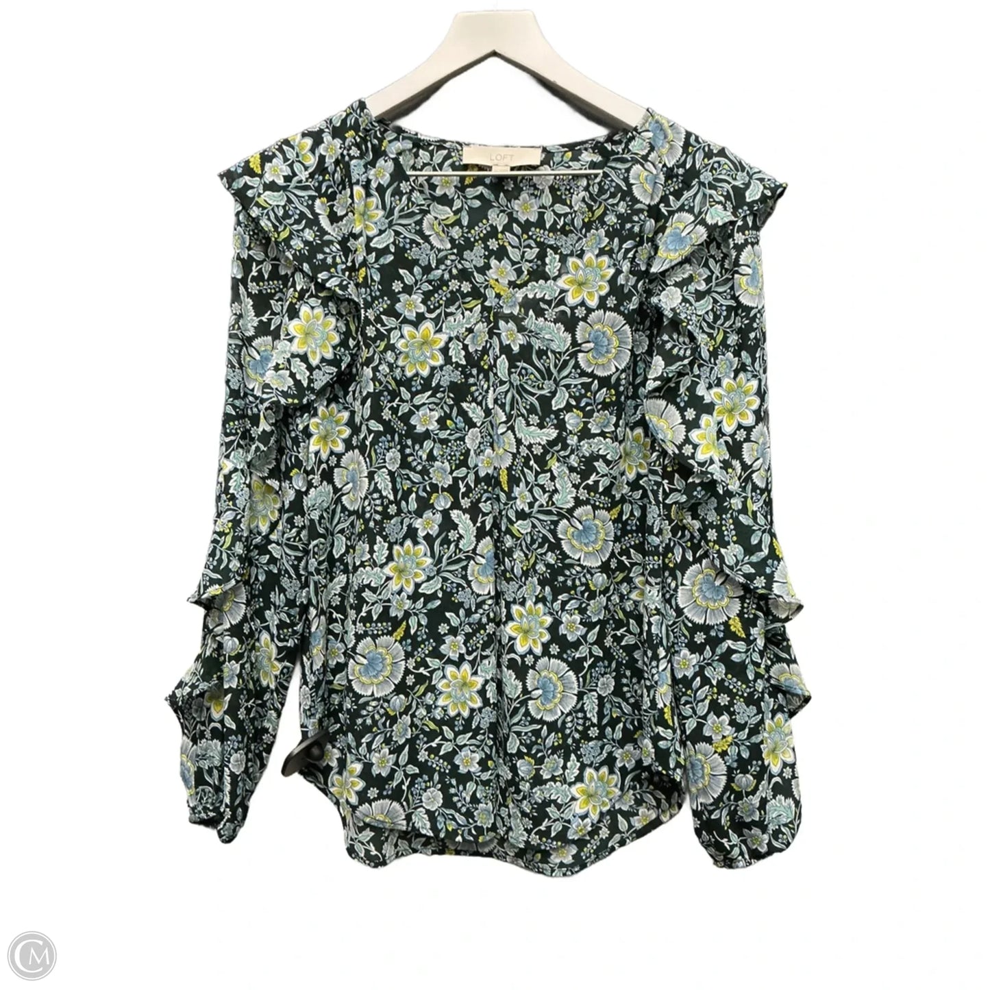 Top Long Sleeve By Loft In Floral Print, Size: Xs
