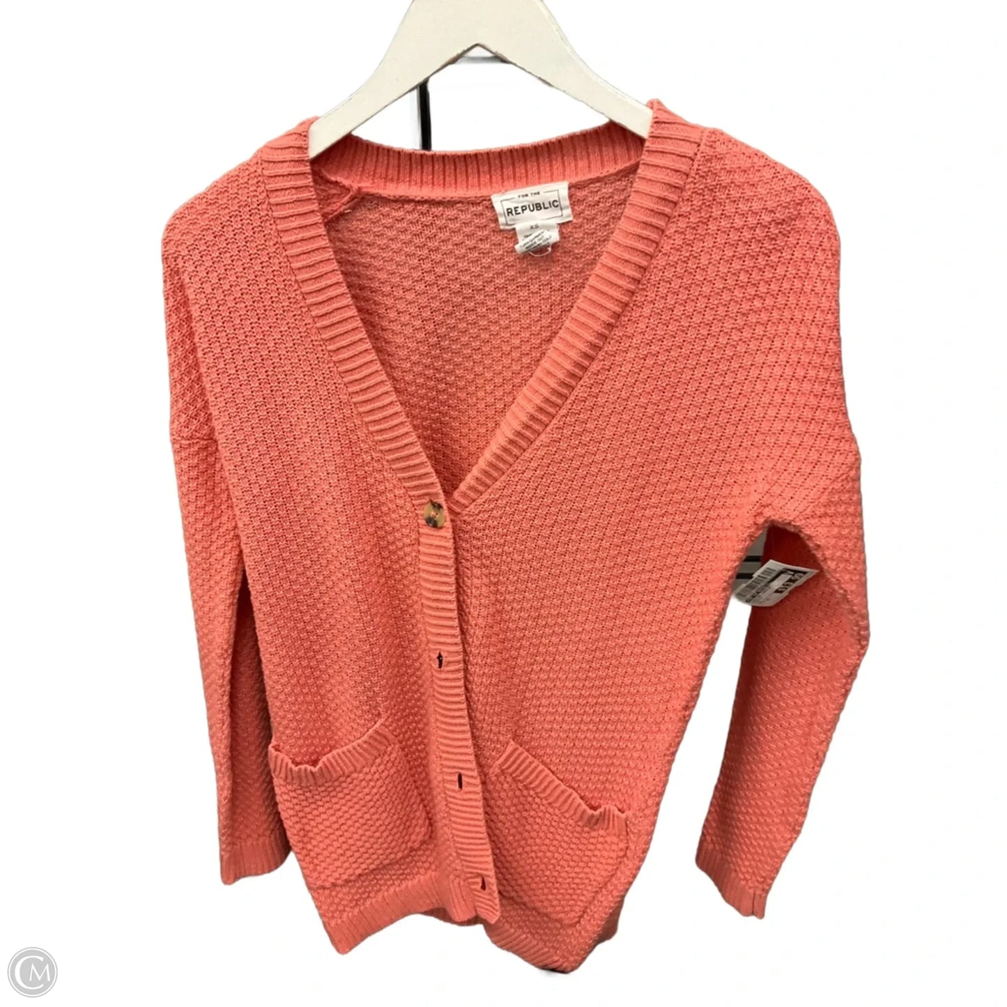 Sweater Cardigan By For The Republic In Orange, Size: Xs