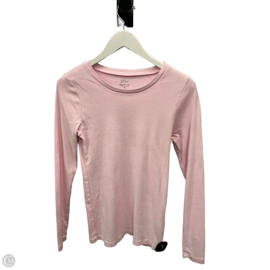 Top Long Sleeve Basic By J. Crew In Pink, Size: M