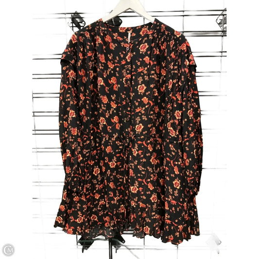 Dress Casual Midi By Free People In Black & Orange, Size: Xs
