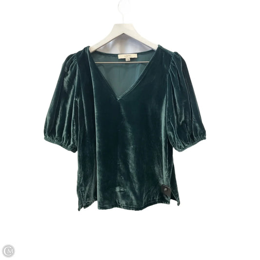 Top Short Sleeve By Loft In Green, Size: S