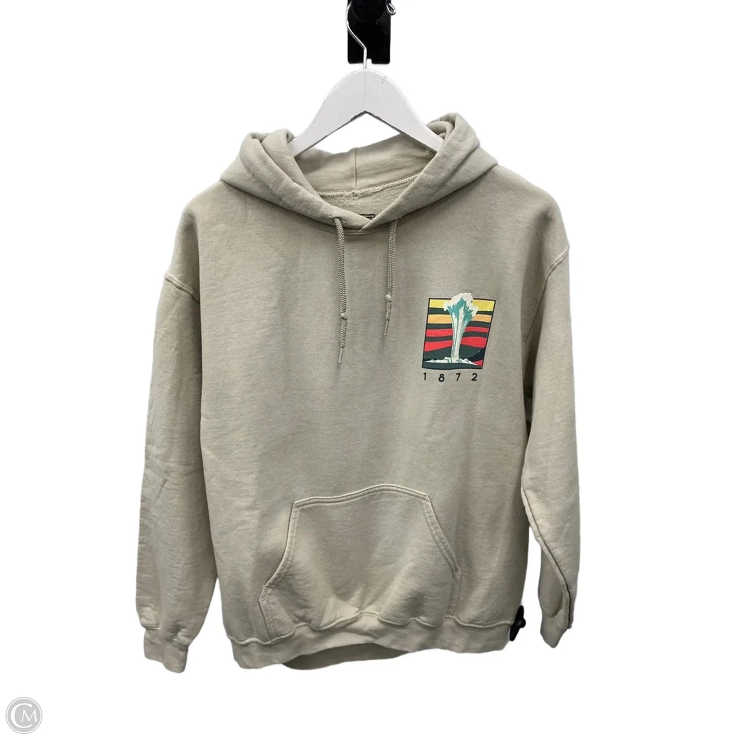 Sweatshirt Hoodie By Clothes Mentor In Beige, Size: M