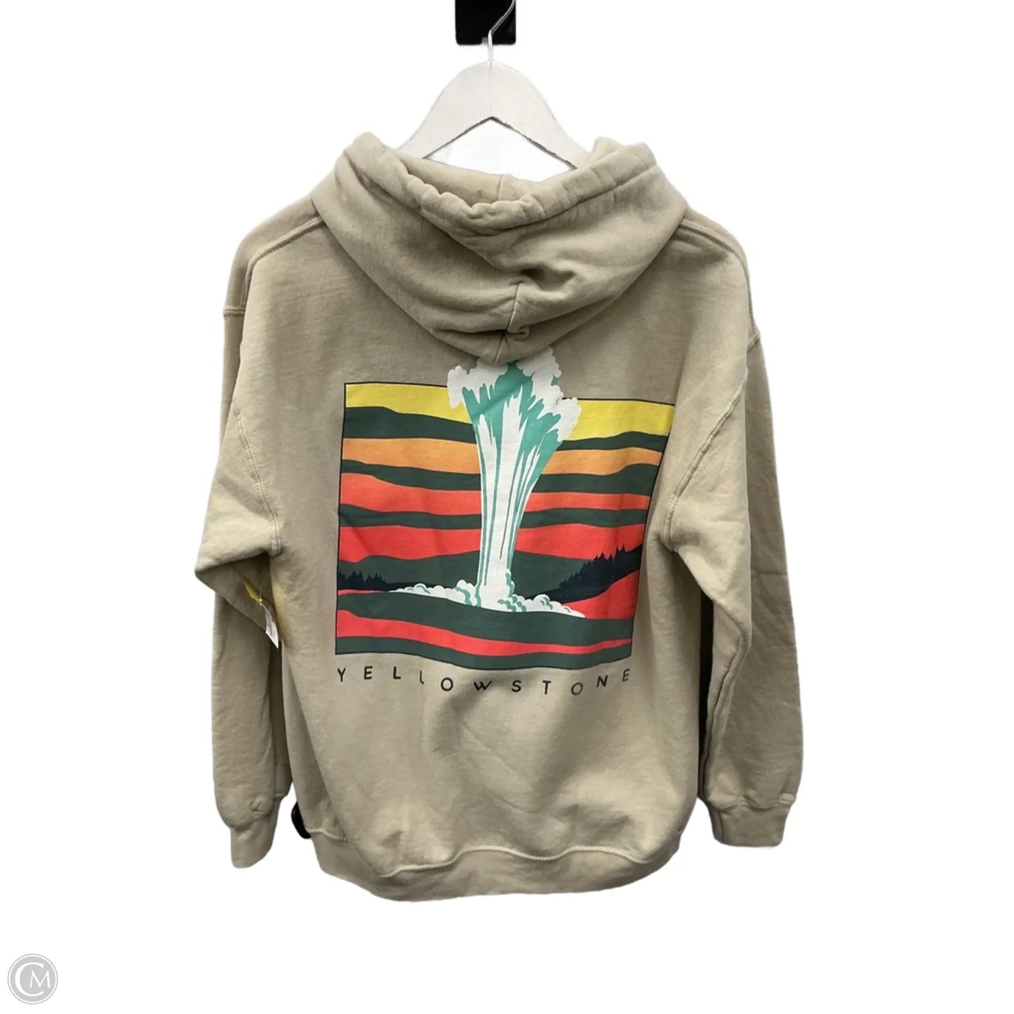 Sweatshirt Hoodie By Clothes Mentor In Beige, Size: M