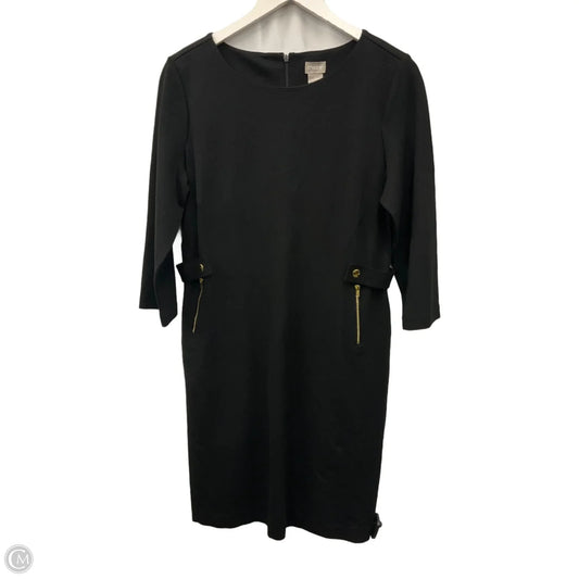 Dress Casual Midi By Chicos In Black, Size: M