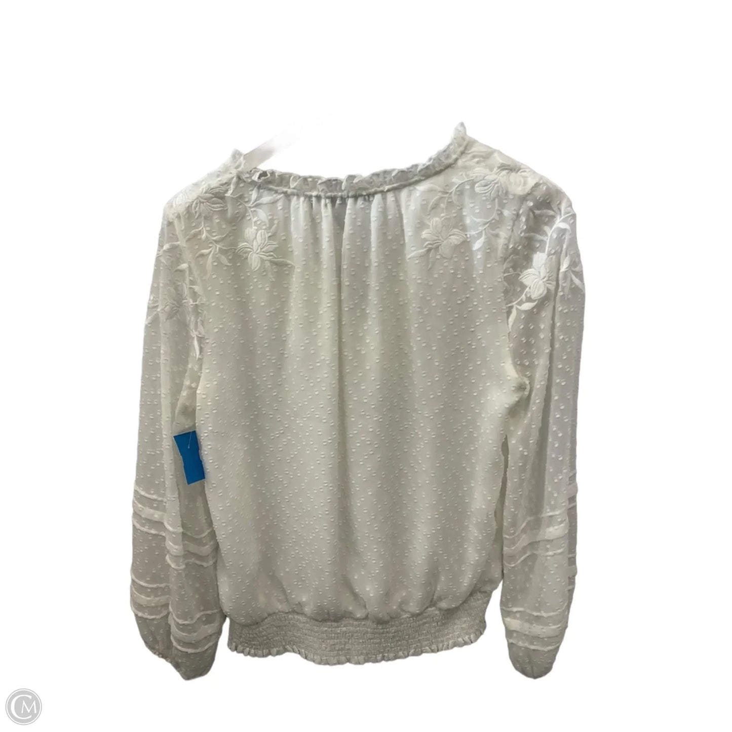 Top Long Sleeve By White House Black Market In White, Size: M
