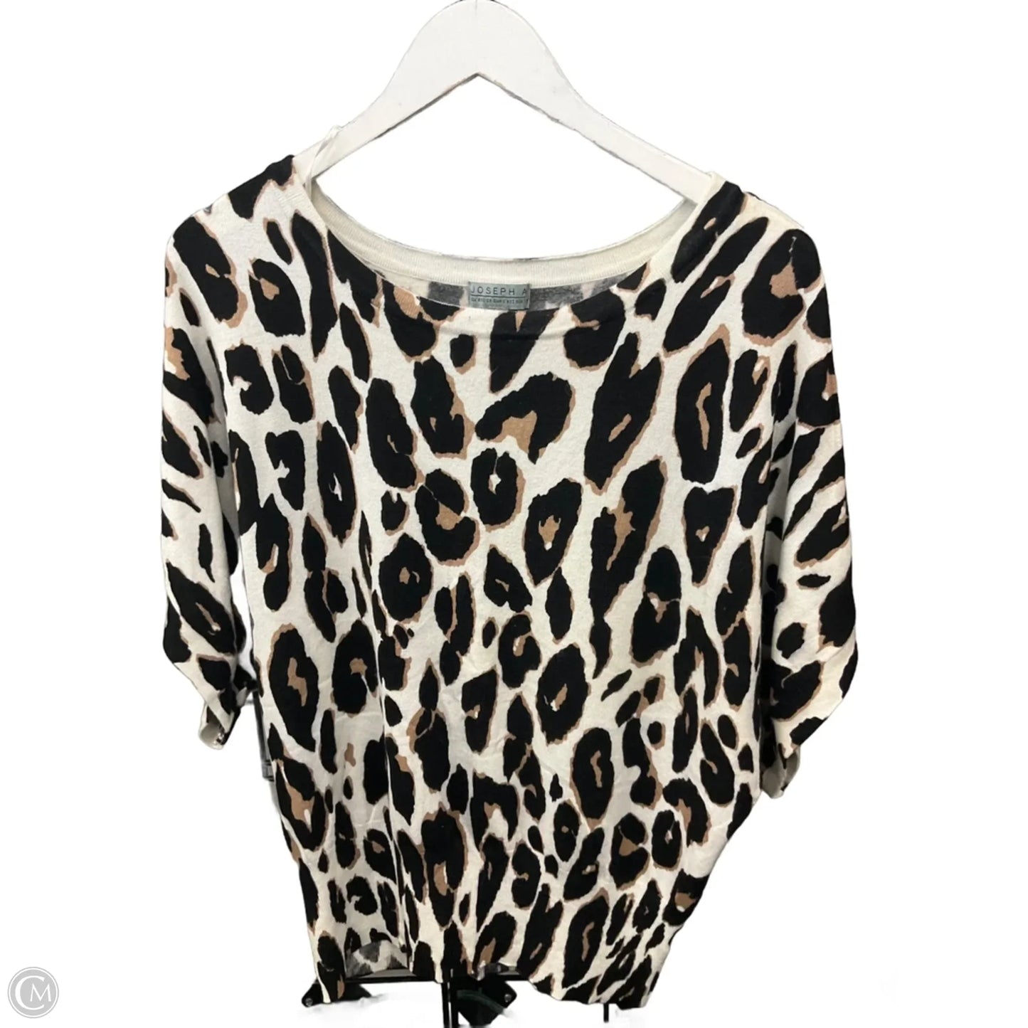 Top Short Sleeve By Joseph A. In Animal Print, Size: L