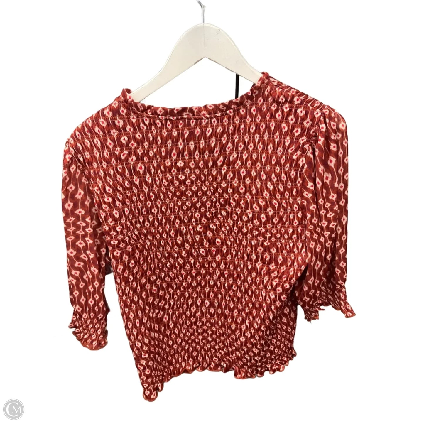 Top Short Sleeve By Time And Tru In Orange, Size: L