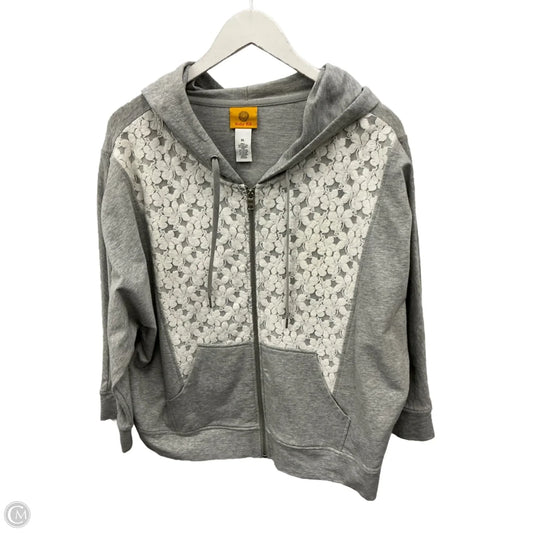 Sweatshirt Hoodie By Ruby Rd In Grey, Size: Xl