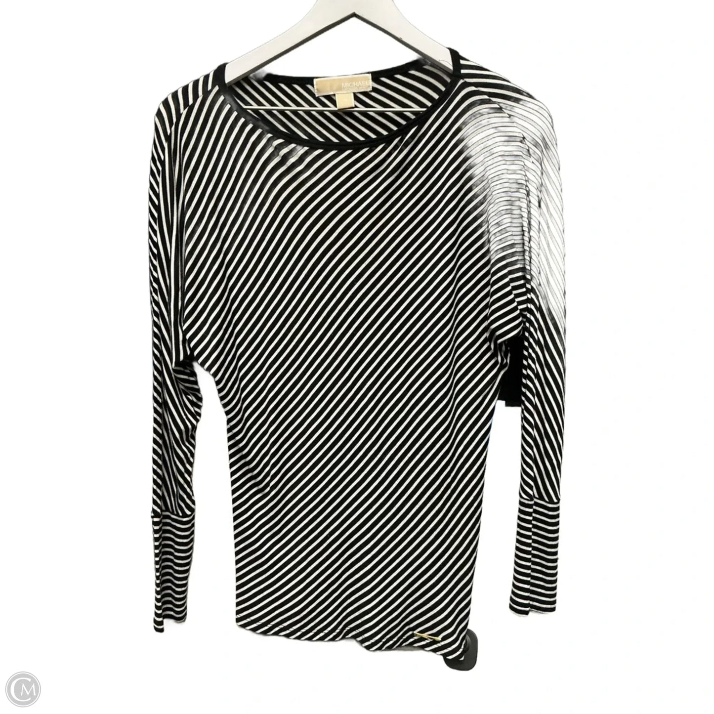 Top Long Sleeve By Michael By Michael Kors In Black & White, Size: Xs