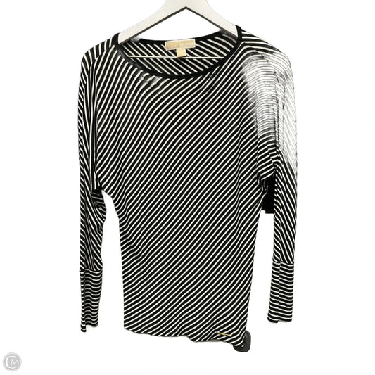 Top Long Sleeve By Michael By Michael Kors In Black & White, Size: Xs