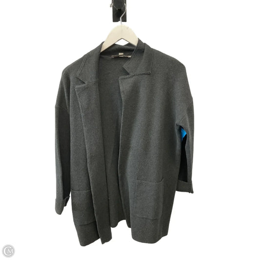 Sweater Cardigan By Loft In Grey, Size: M