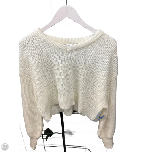 Sweater By Shein In White, Size: M