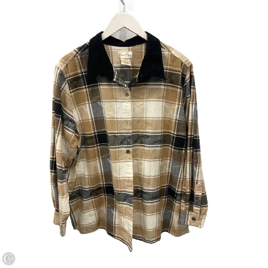 Top Long Sleeve By Croft And Barrow In Beige, Size: Xxl