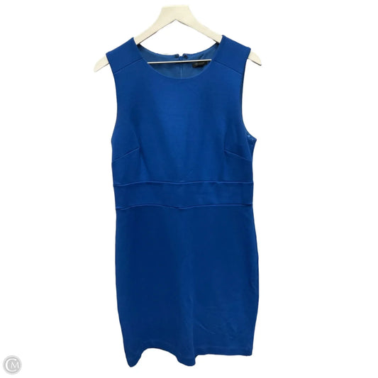 Dress Casual Midi By Ann Taylor In Blue, Size: L