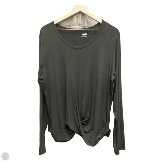 Top Long Sleeve By Avia In Black, Size: 3x