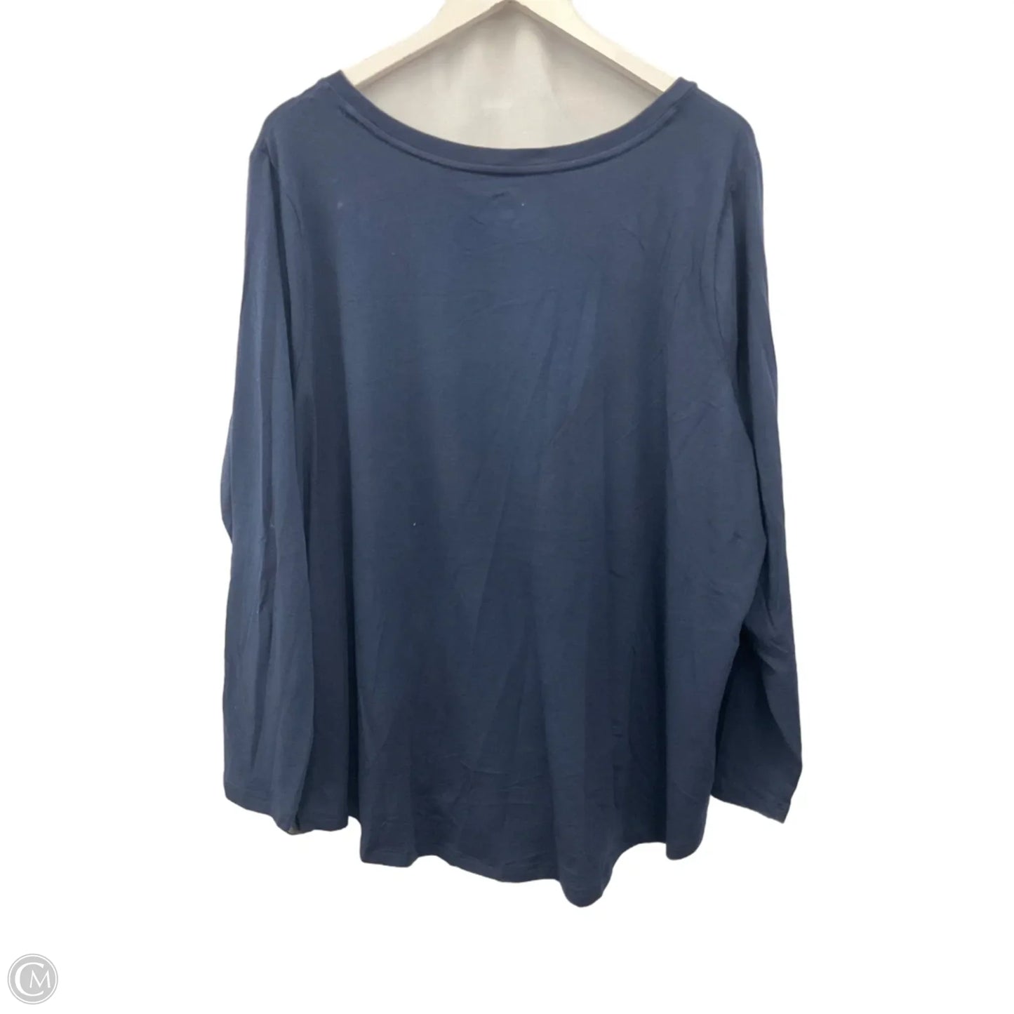 Top Long Sleeve Basic By Terra & Sky In Navy, Size: 2x