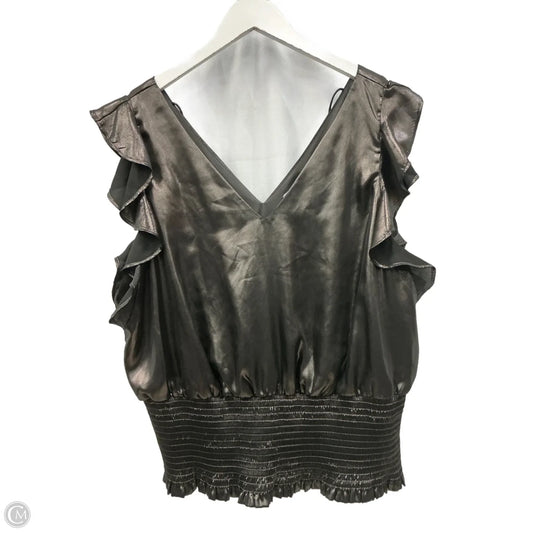 Top Sleeveless By Nine West Apparel In Bronze, Size: Xxl