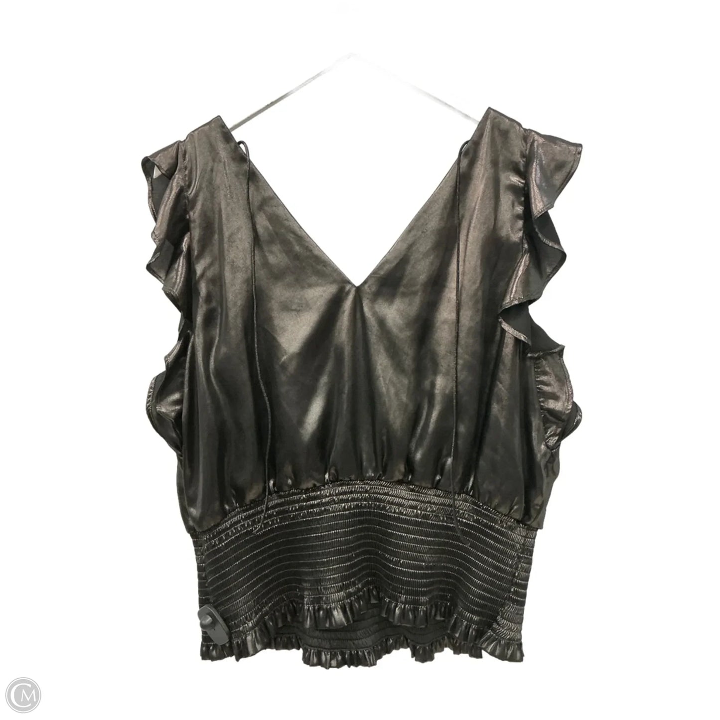 Top Sleeveless By Nine West Apparel In Bronze, Size: Xxl