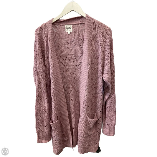 Sweater Cardigan By Hippie Rose In Purple, Size: Xl