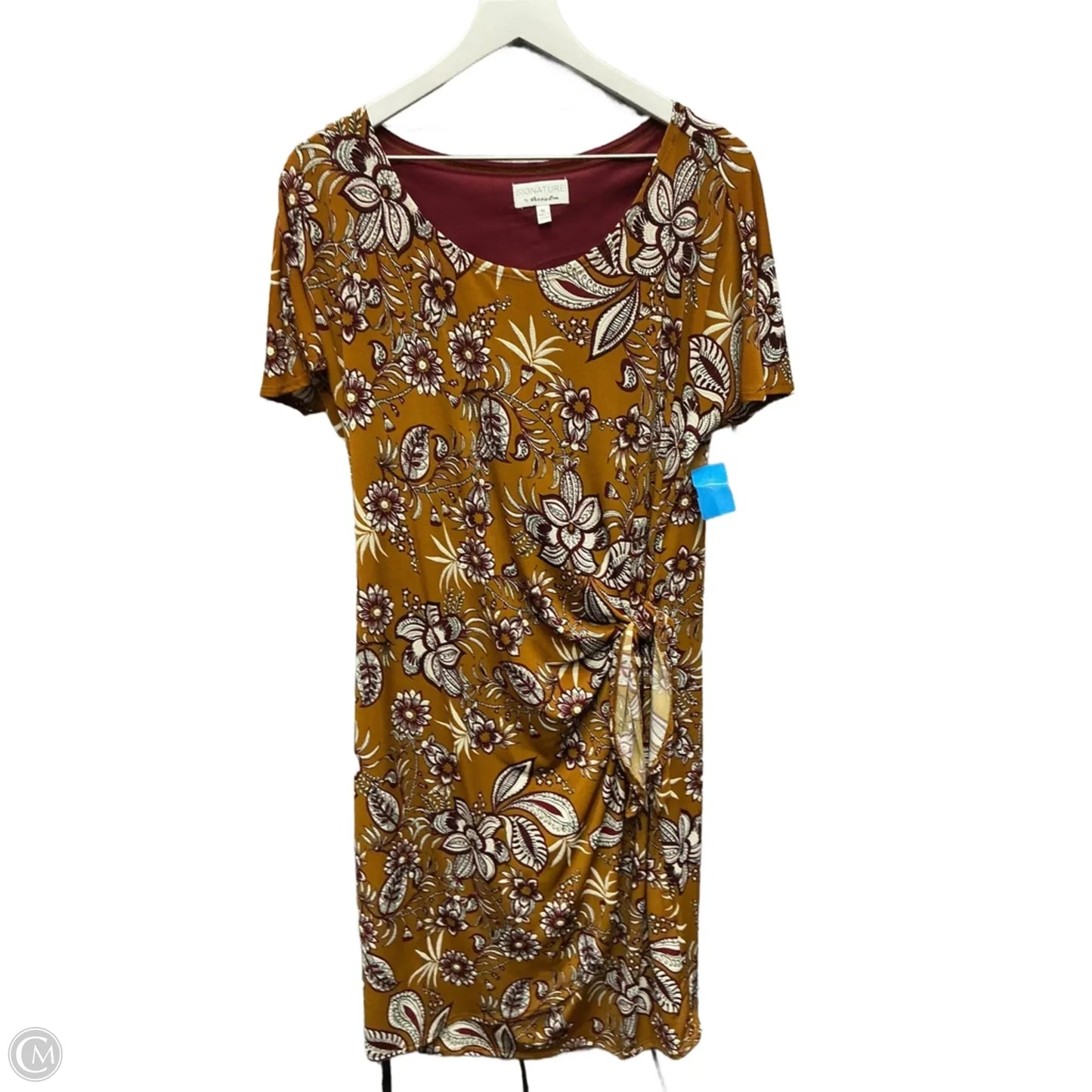 Dress Casual Midi By Signature By Robbie Bee In Yellow, Size: Xl