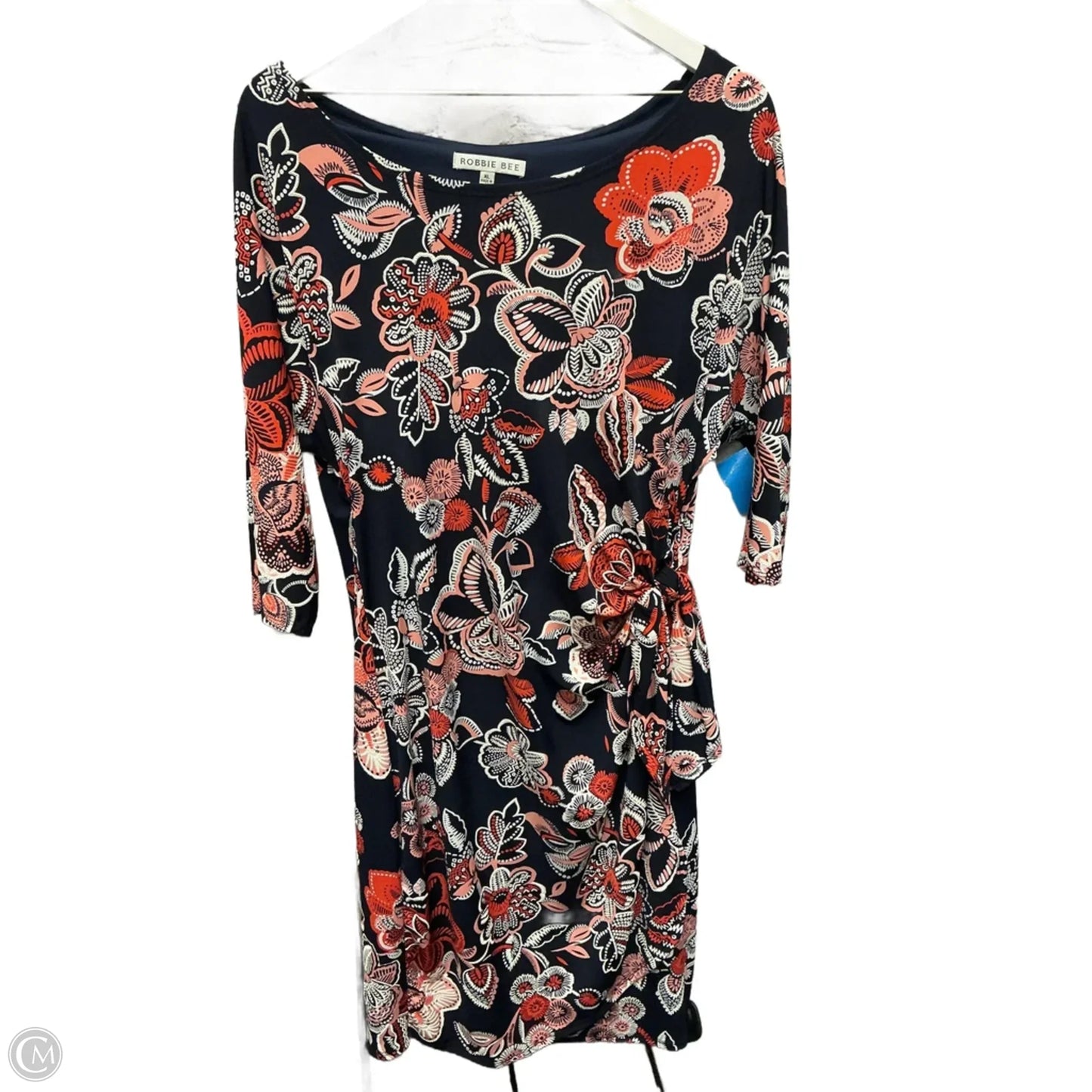 Dress Casual Midi By Robbie Bee In Blue & Orange, Size: Xl