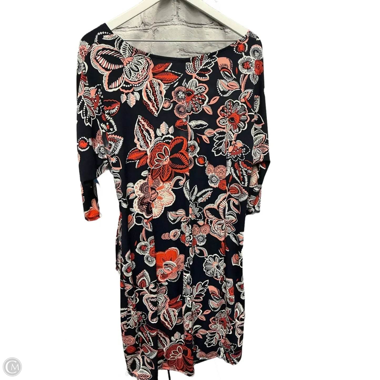 Dress Casual Midi By Robbie Bee In Blue & Orange, Size: Xl