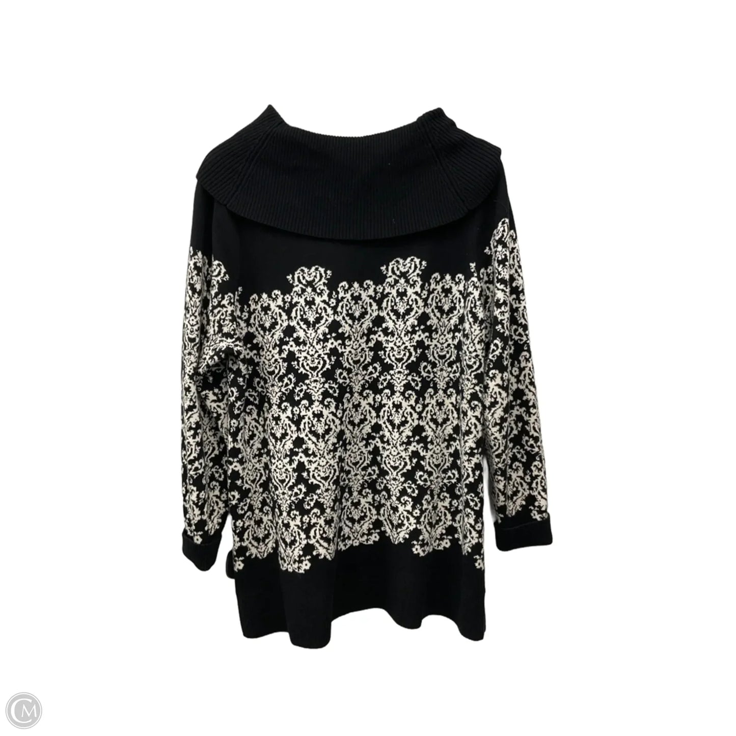 Sweater By Charter Club In Black & White, Size: Xl