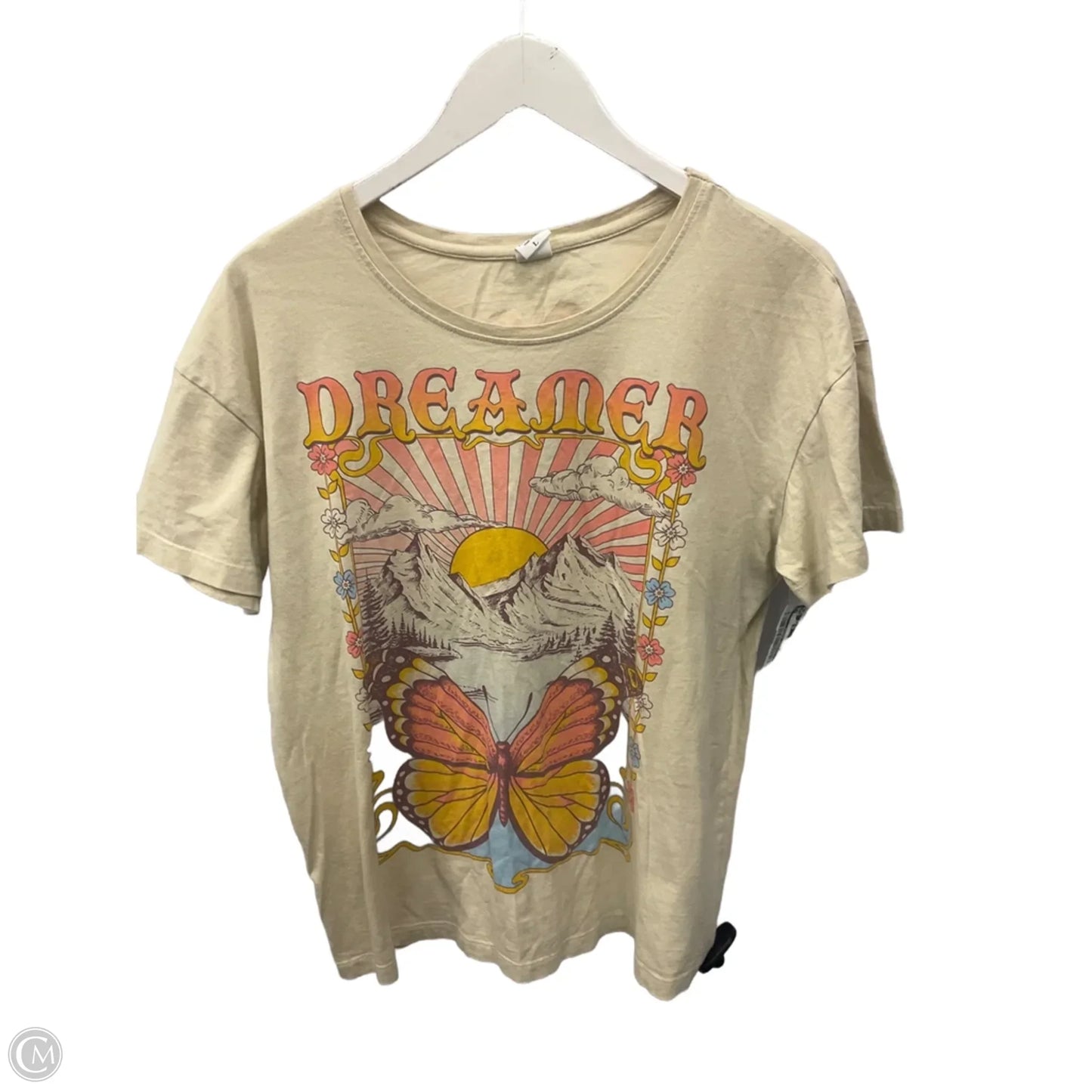 Top Short Sleeve By Clothes Mentor In Yellow, Size: L